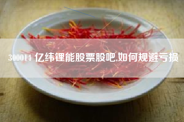 300014 亿纬锂能股票股吧,如何规避亏损