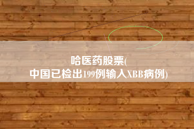 哈医药股票(
中国已检出199例输入XBB病例)
