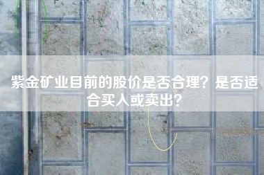 紫金矿业目前的股价是否合理？是否适合买入或卖出？