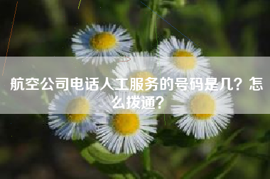 航空公司电话人工服务的号码是几？怎么拨通？