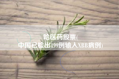 哈医药股票(
中国已检出199例输入XBB病例)