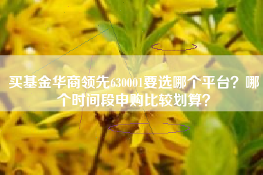 买基金华商领先630001要选哪个平台？哪个时间段申购比较划算？