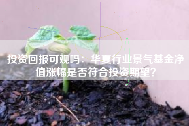 投资回报可观吗：华夏行业景气基金净值涨幅是否符合投资期望？