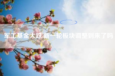 军工基金大跌,新一轮板块调整到来了吗