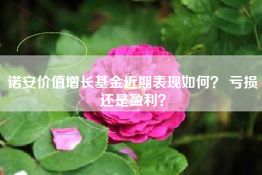 诺安价值增长基金近期表现如何？ 亏损还是盈利？