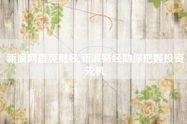 新浪网首页财经,新浪财经助你把握投资先机