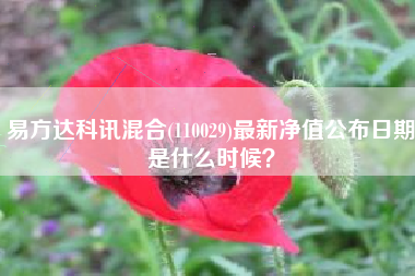 易方达科讯混合(110029)最新净值公布日期是什么时候？