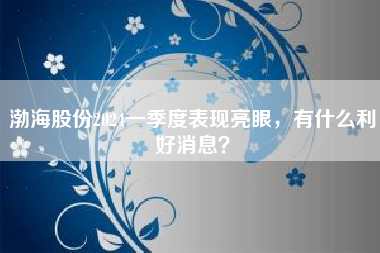渤海股份2024一季度表现亮眼，有什么利好消息？