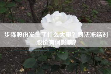 步森股份发生了什么大事？司法冻结对股价有何影响？