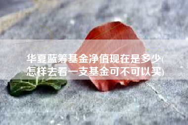华夏蓝筹基金净值现在是多少(
怎样去看一支基金可不可以买)