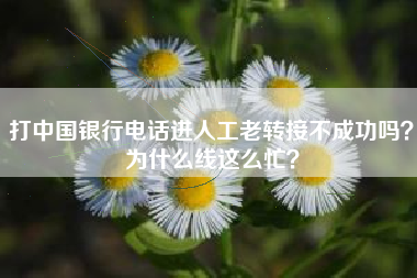 打中国银行电话进人工老转接不成功吗？为什么线这么忙？