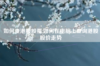 如何查港股股票,如何在电脑上查询港股股价走势