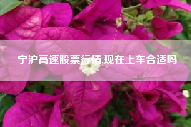 宁沪高速股票行情,现在上车合适吗
