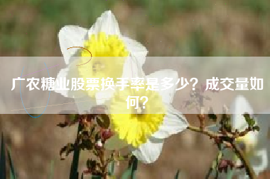 广农糖业股票换手率是多少？成交量如何？