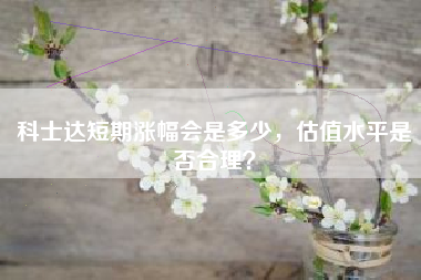 科士达短期涨幅会是多少，估值水平是否合理？