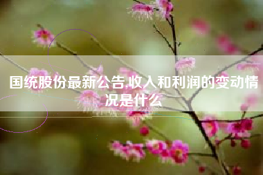 国统股份最新公告,收入和利润的变动情况是什么