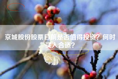 京城股份股票目前是否值得投资？何时买入合适？
