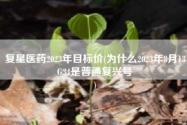 复星医药2023年目标价(为什么2023年8月13G34是普通复兴号
) 复星医药2023年目标价(为什么2023年8月13G34是普通复兴号
)