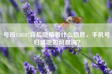 号段150187背后隐藏着什么信息，手机号归属地如何查询？