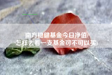 南方稳健基金今日净值(
怎样去看一支基金可不可以买)