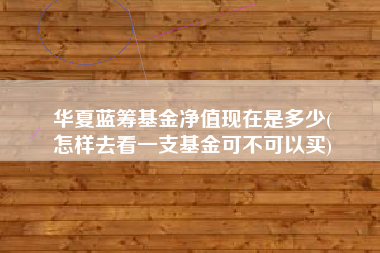 华夏蓝筹基金净值现在是多少(
怎样去看一支基金可不可以买)