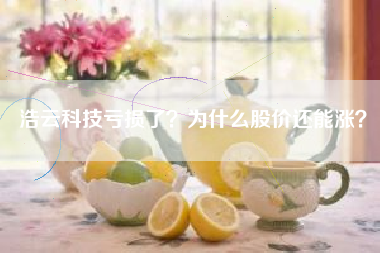 浩云科技亏损了？为什么股价还能涨？