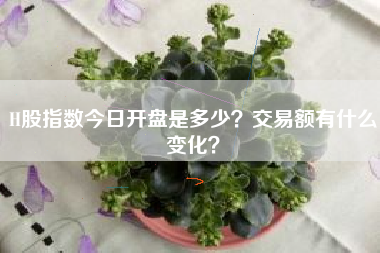 H股指数今日开盘是多少？交易额有什么变化？