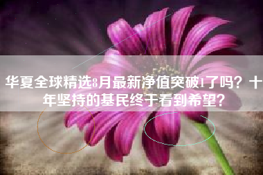 华夏全球精选8月最新净值突破1了吗？十年坚持的基民终于看到希望？