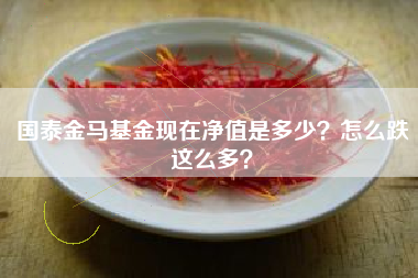 国泰金马基金现在净值是多少？怎么跌这么多？