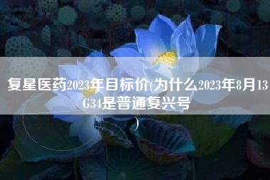 复星医药2023年目标价(为什么2023年8月13G34是普通复兴号
) 复星医药2023年目标价(为什么2023年8月13G34是普通复兴号
)