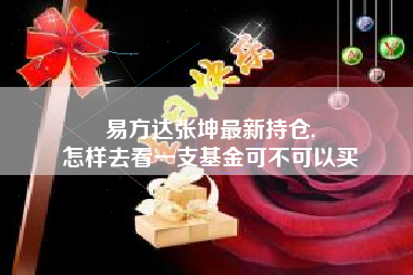 易方达张坤最新持仓,
怎样去看一支基金可不可以买