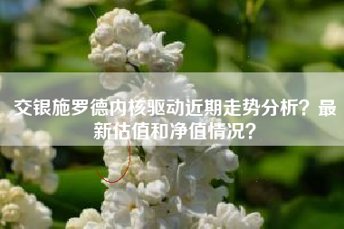交银施罗德内核驱动近期走势分析？最新估值和净值情况？