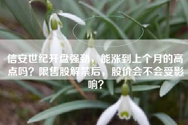 信安世纪开盘强劲，能涨到上个月的高点吗？限售股解禁后，股价会不会受影响？