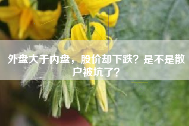 外盘大于内盘，股价却下跌？是不是散户被坑了？