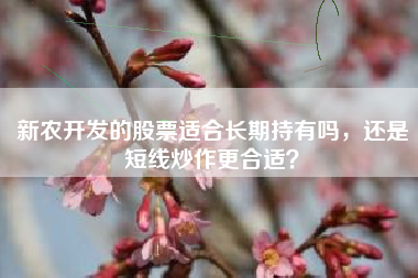新农开发的股票适合长期持有吗，还是短线炒作更合适？