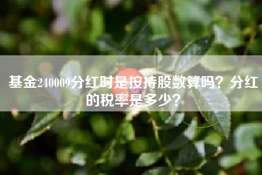 基金240009分红时是按持股数算吗?分红的税率是多少?