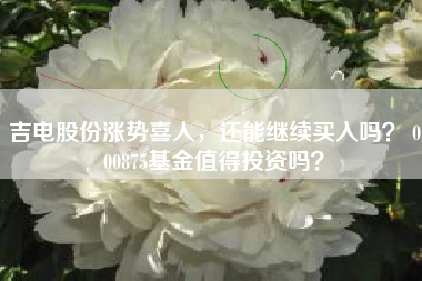 吉电股份涨势喜人，还能继续买入吗？ 000875基金值得投资吗？