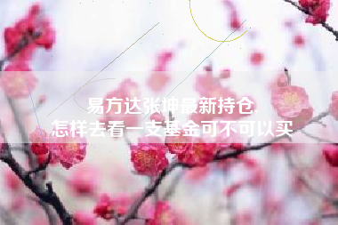 易方达张坤最新持仓,
怎样去看一支基金可不可以买