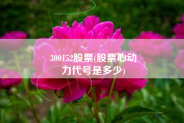 300152股票(股票心动
力代号是多少) 300152股票(股票心动
力代号是多少)