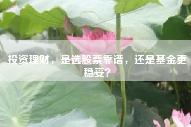 投资理财，是选股票靠谱，还是基金更稳妥？