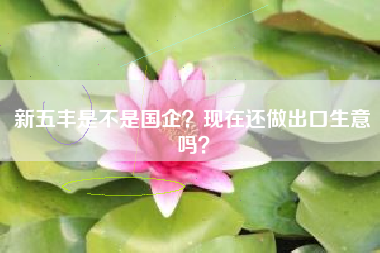 新五丰是不是国企？现在还做出口生意吗？