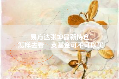 易方达张坤最新持仓,
怎样去看一支基金可不可以买