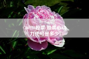 300152股票(股票心动
力代号是多少) 300152股票(股票心动
力代号是多少)