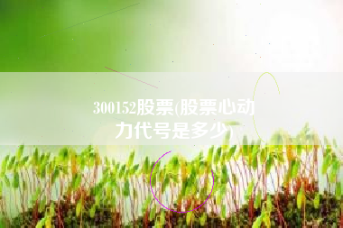 详细阅读:300152股票(股票心动
力代号是多少) 300152股票(股票心动
力代号是多少)